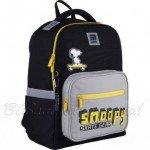 SCHOOL BACKPACK KITE EDUCATION PEANUTS SNOOPY, FOR BOYS, BLACK, 5-7 CLASSES - image-2